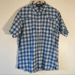Patagonia plaid button snap short  sleeves shirt